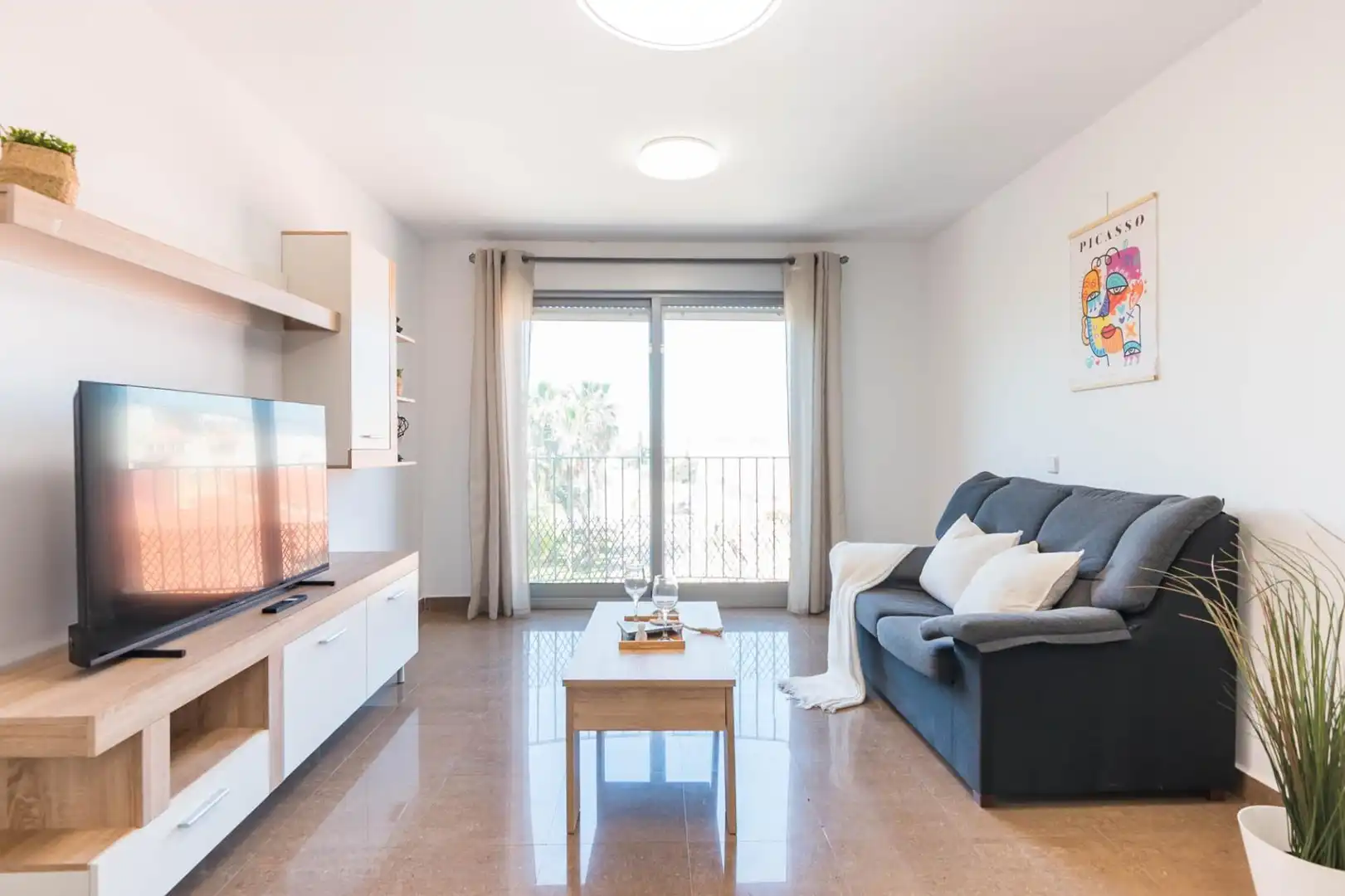 Living room of Flat for sale in Murcia  with Air Conditioner, Balcony and Alarm