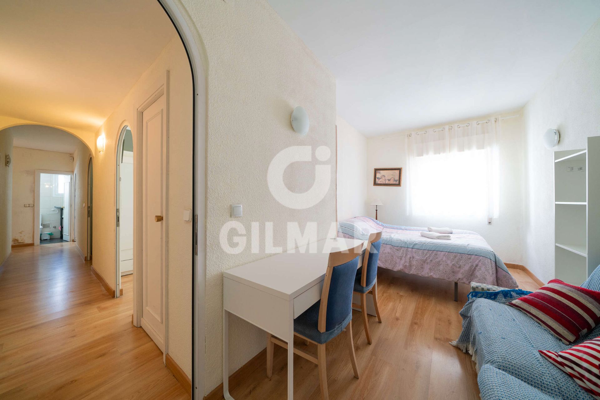 Bedroom of Flat for sale in  Madrid Capital  with Air Conditioner and Furnished