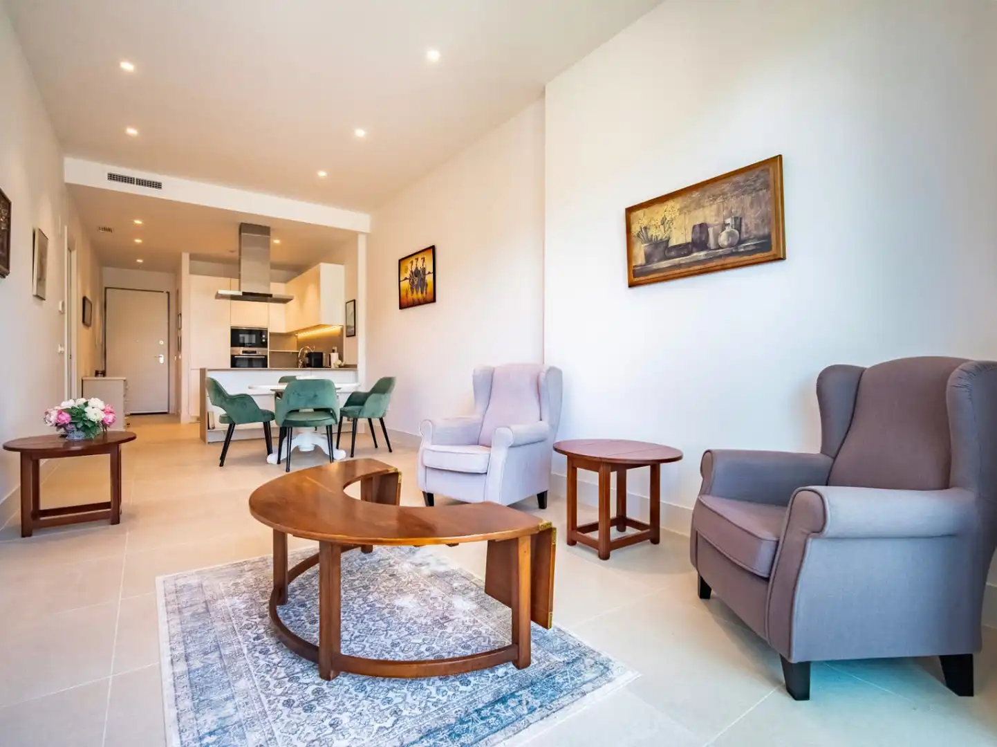 Sala d'estar de Apartament en venda en L'Alfàs del Pi amb Aire condicionat, Calefacció i Jardí privat