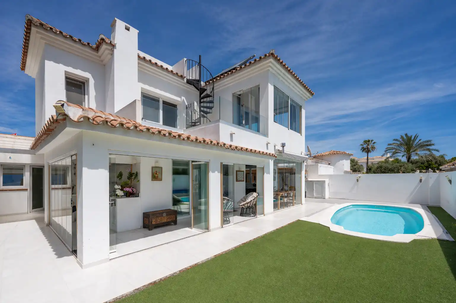 Garden of Houses for sale in Estepona  with Air Conditioner, Private garden and Terrace