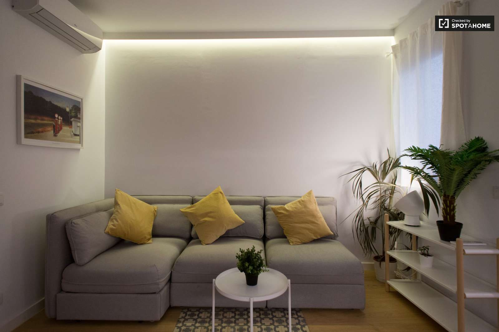 Sala d'estar de Apartament per a compartir en  Barcelona Capital amb Aire condicionat, Calefacció i Terrassa