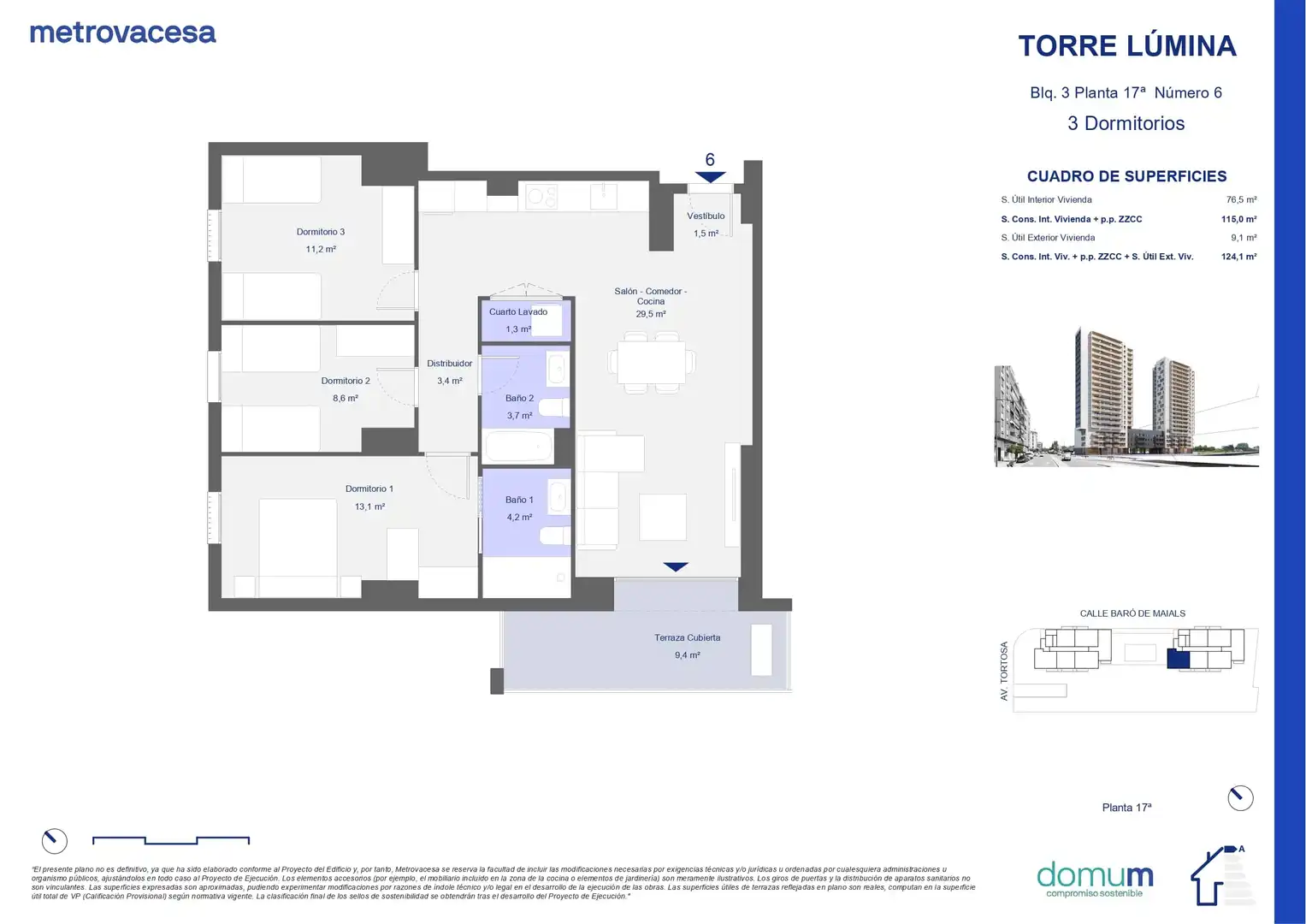 Piso con piscina en venta en Av. Tortosa   c/Baró de Maials,, imagen 2