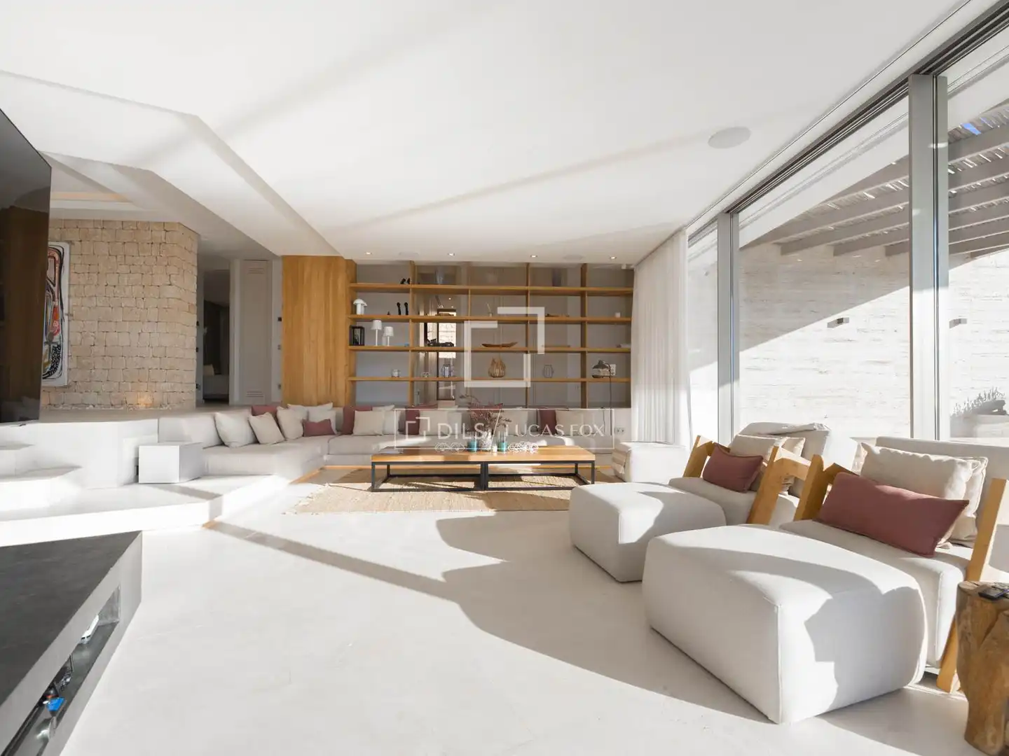 Sala de estar de Casa o chalet en venta en Santa Eulària des Riu con Aire acondicionado, Jardín privado y Terraza