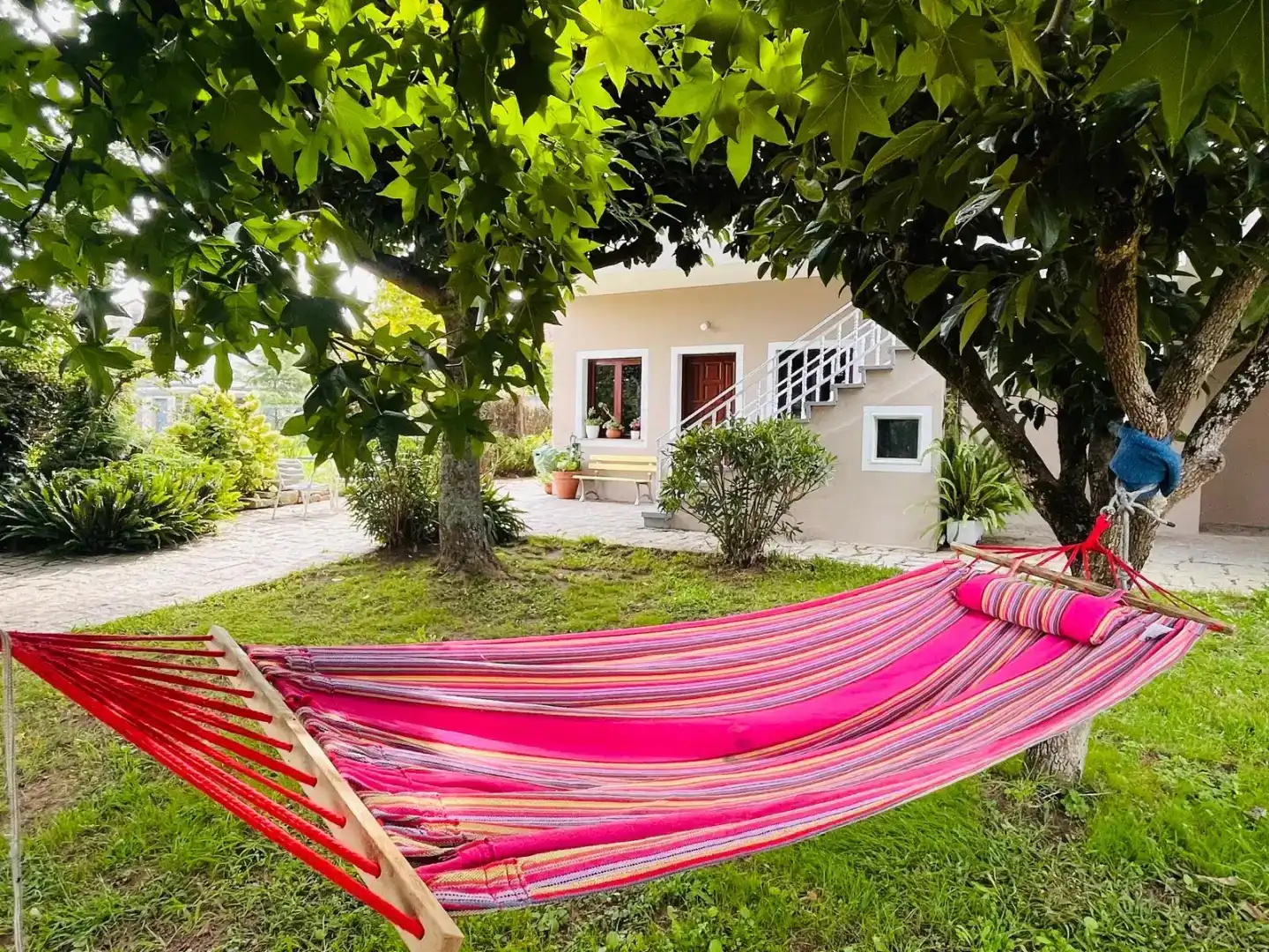 Garten von Wohnung zur Miete in Marín mit Terrasse