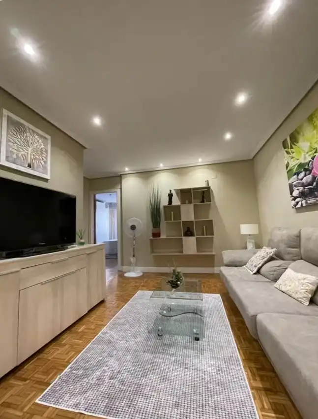 Sala d'estar de Apartament de lloguer en Donostia - San Sebastián  amb Aire condicionat, Calefacció i Parquet