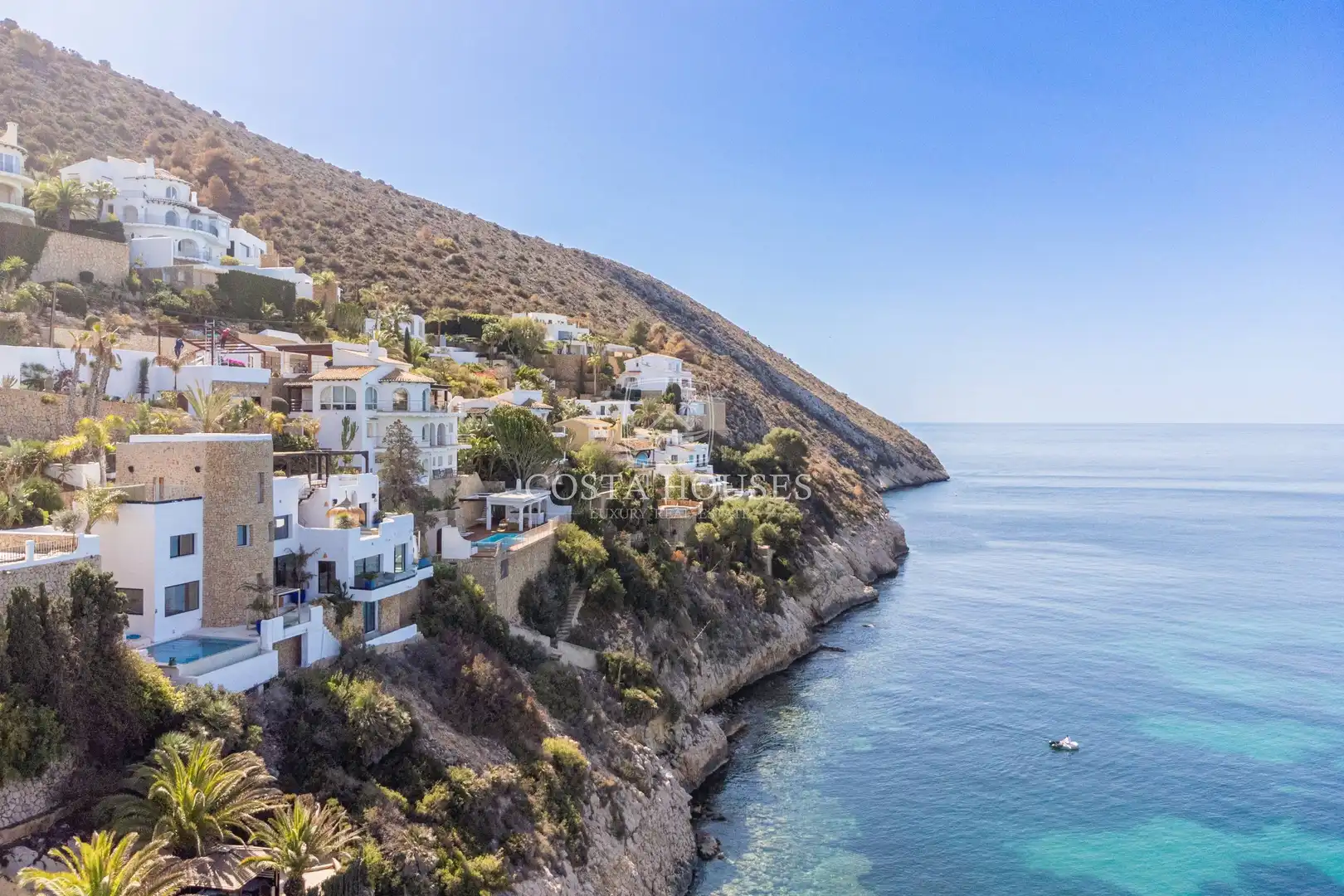 Vista exterior de Casa o chalet en venta en Moraira con Aire acondicionado, Jardín privado y Terraza