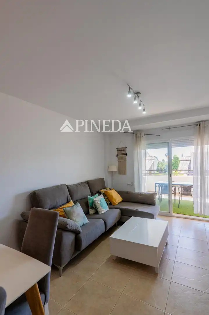 Sala d'estar de Apartament de lloguer en Puçol amb Terrassa, Moblat i Piscina comunitària