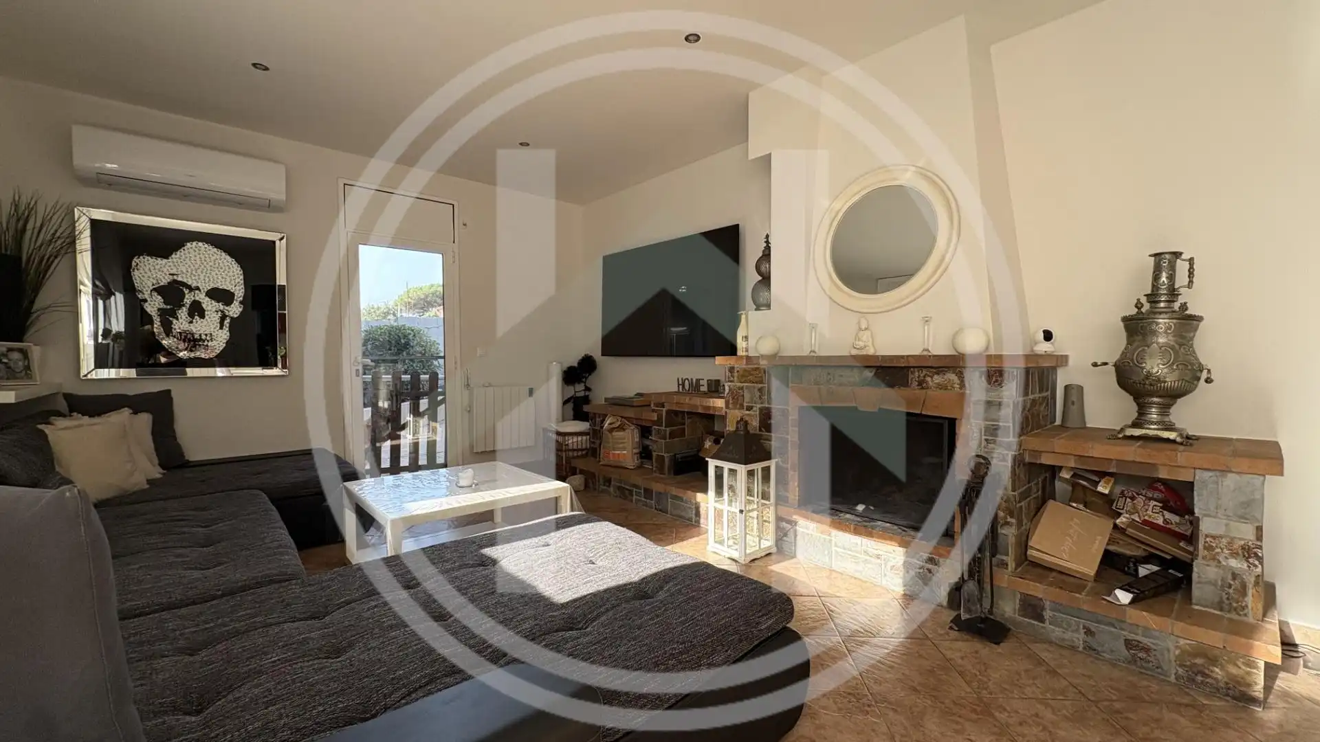 Sala d'estar de Casa o xalet en venda en Sant Celoni amb Aire condicionat, Calefacció i Terrassa