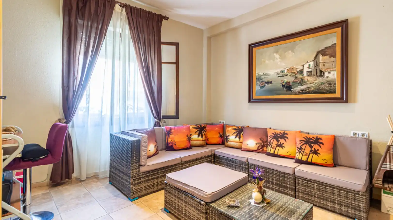 Sala de estar de Piso en venta en Oliva