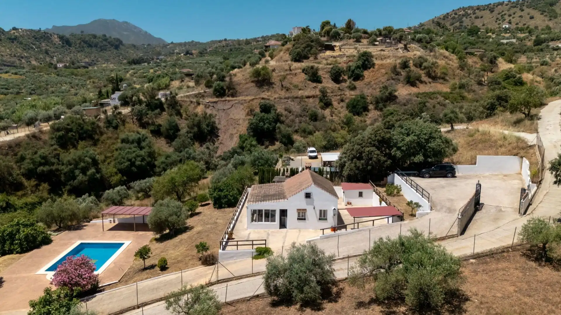 Exterior view of Country homes for sale in Monda  with Air Conditioner, Storage room and Swimming Pool