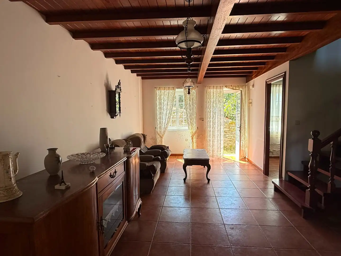 Sala de estar de Casa adosada en venta en Narón con Jardín privado, Terraza y Trastero