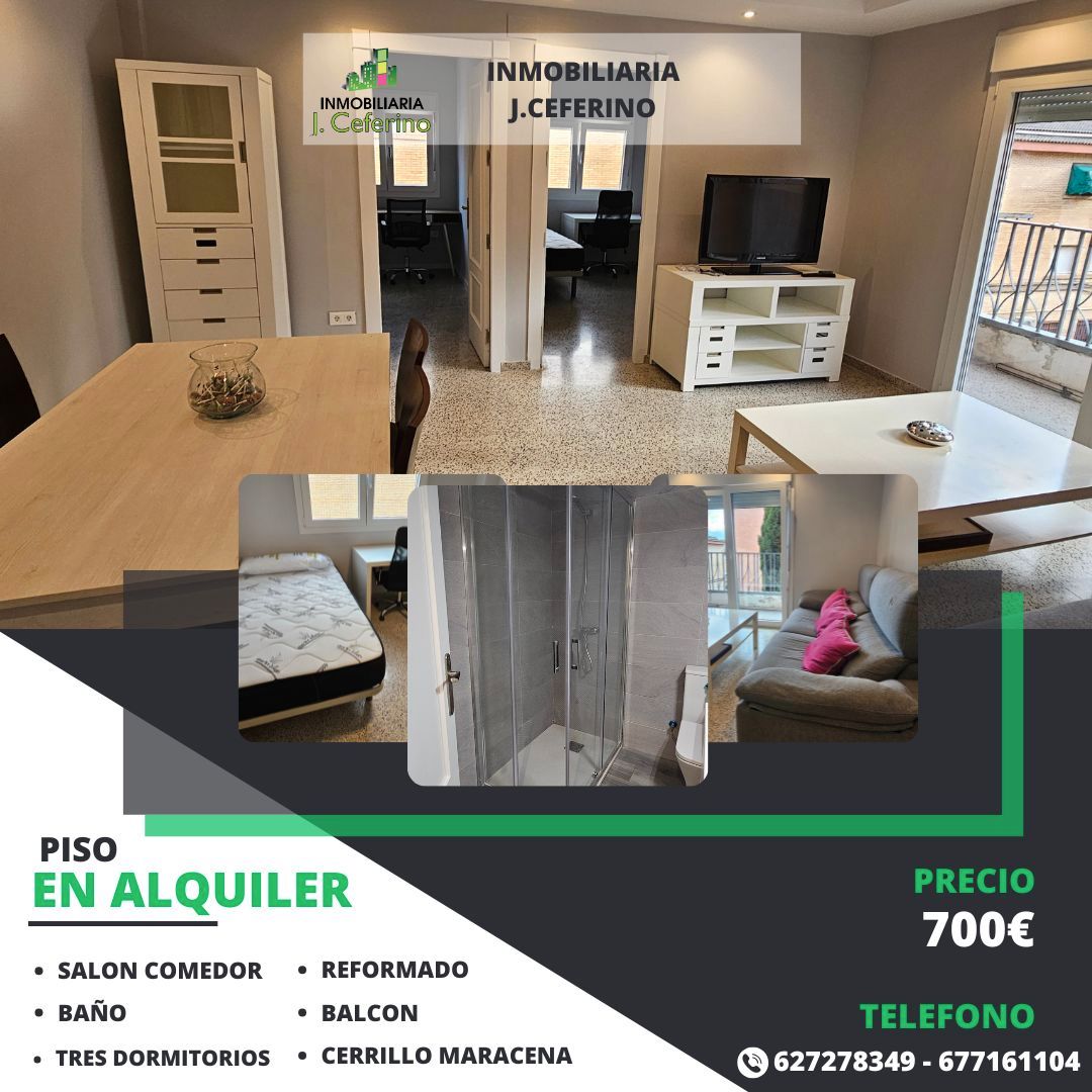 Dormitori de Pis de lloguer en  Granada Capital amb Moblat i Balcó