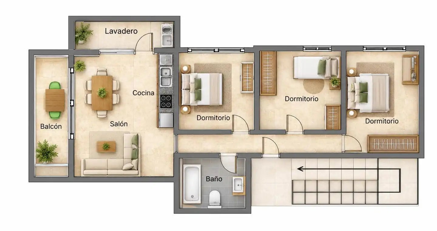 Appartement avec balcon à vendre à Calle Toledo, imagen 35