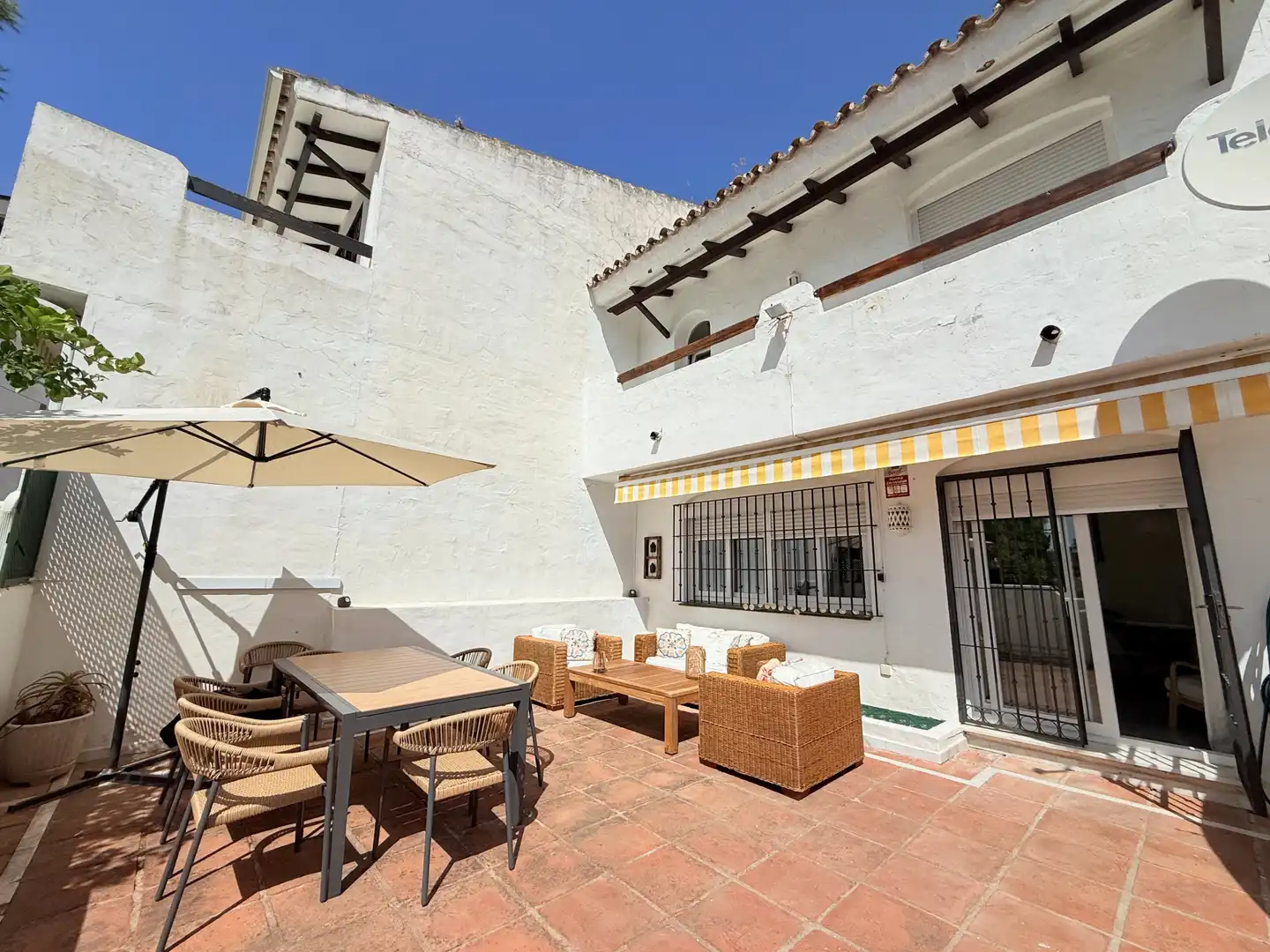 Terrassa de Casa adosada de lloguer en Marbella amb Aire condicionat, Terrassa i Piscina