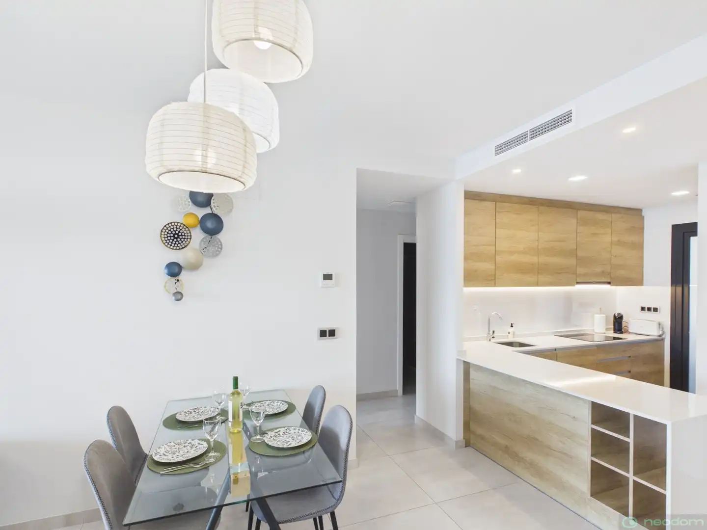 Küche von Wohnung zur Miete in Benidorm mit Klimaanlage, Heizung und Terrasse
