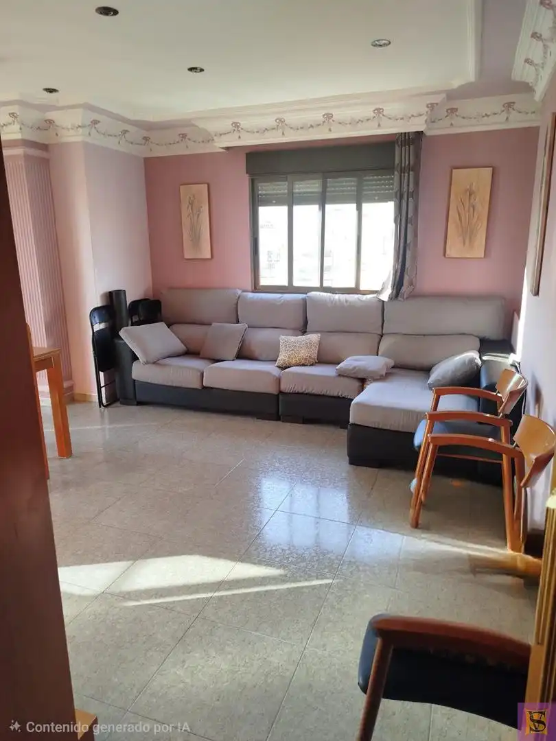 Sala d'estar de Pis en venda en La Pobla de Vallbona amb Aire condicionat, Moblat i Balcó