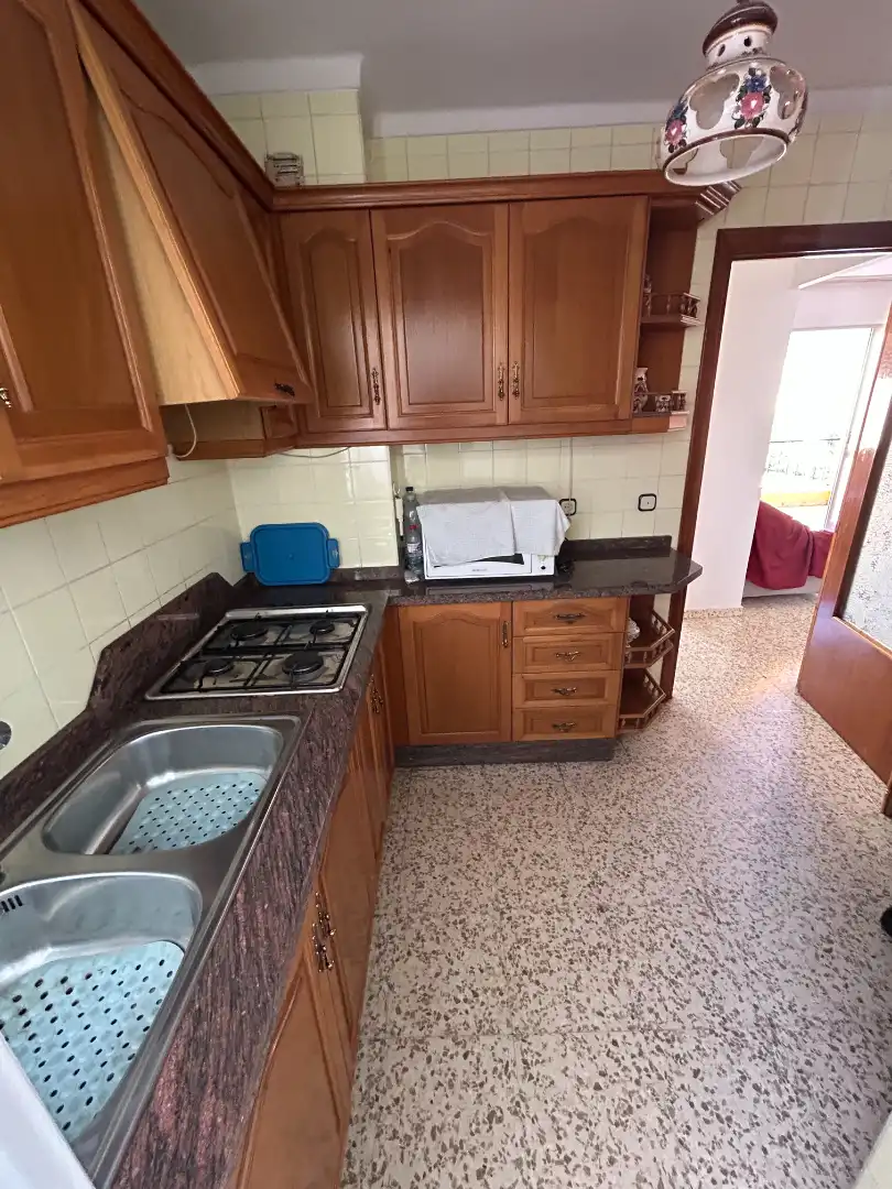 Kitchen of Flat for sale in Vélez-Málaga  with Terrace, Furnished and Oven