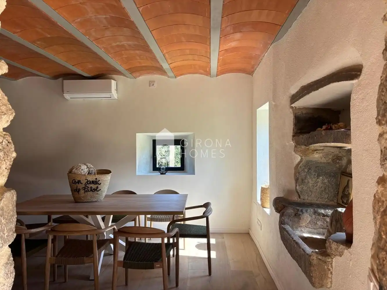 Dining room of Country homes for rent in Sant Gregori  with Air Conditioner, Heating and Private garden