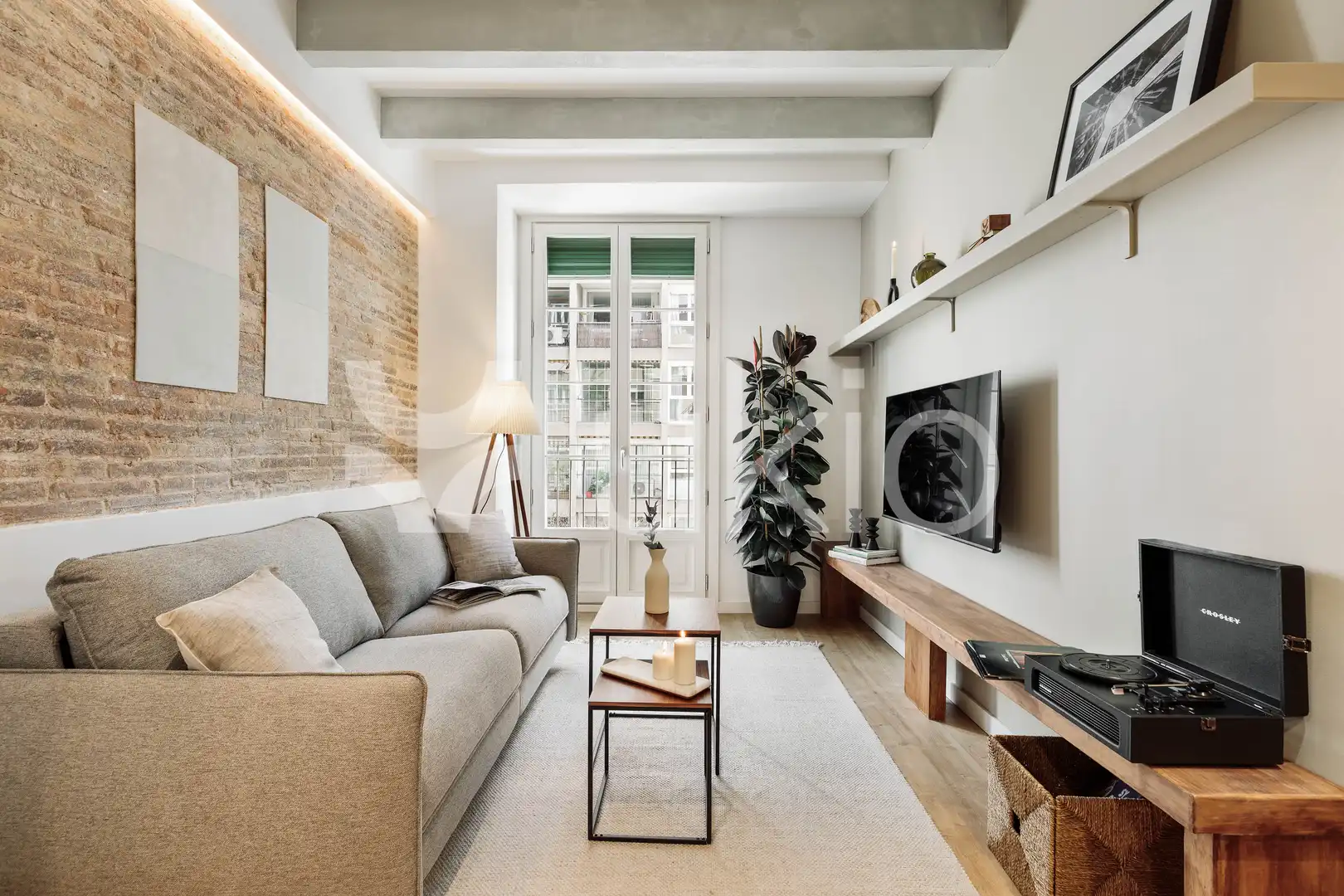 Sala d'estar de Apartament de lloguer en Barcelona amb Aire condicionat, Calefacció i Moblat