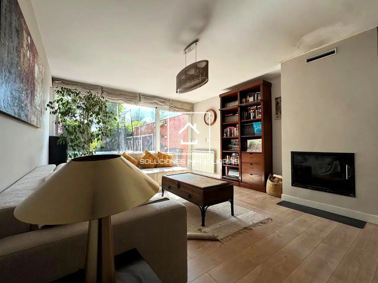 Sala de estar de Casa o chalet en venta en Rivas-Vaciamadrid con Aire acondicionado, Jardín privado y Terraza