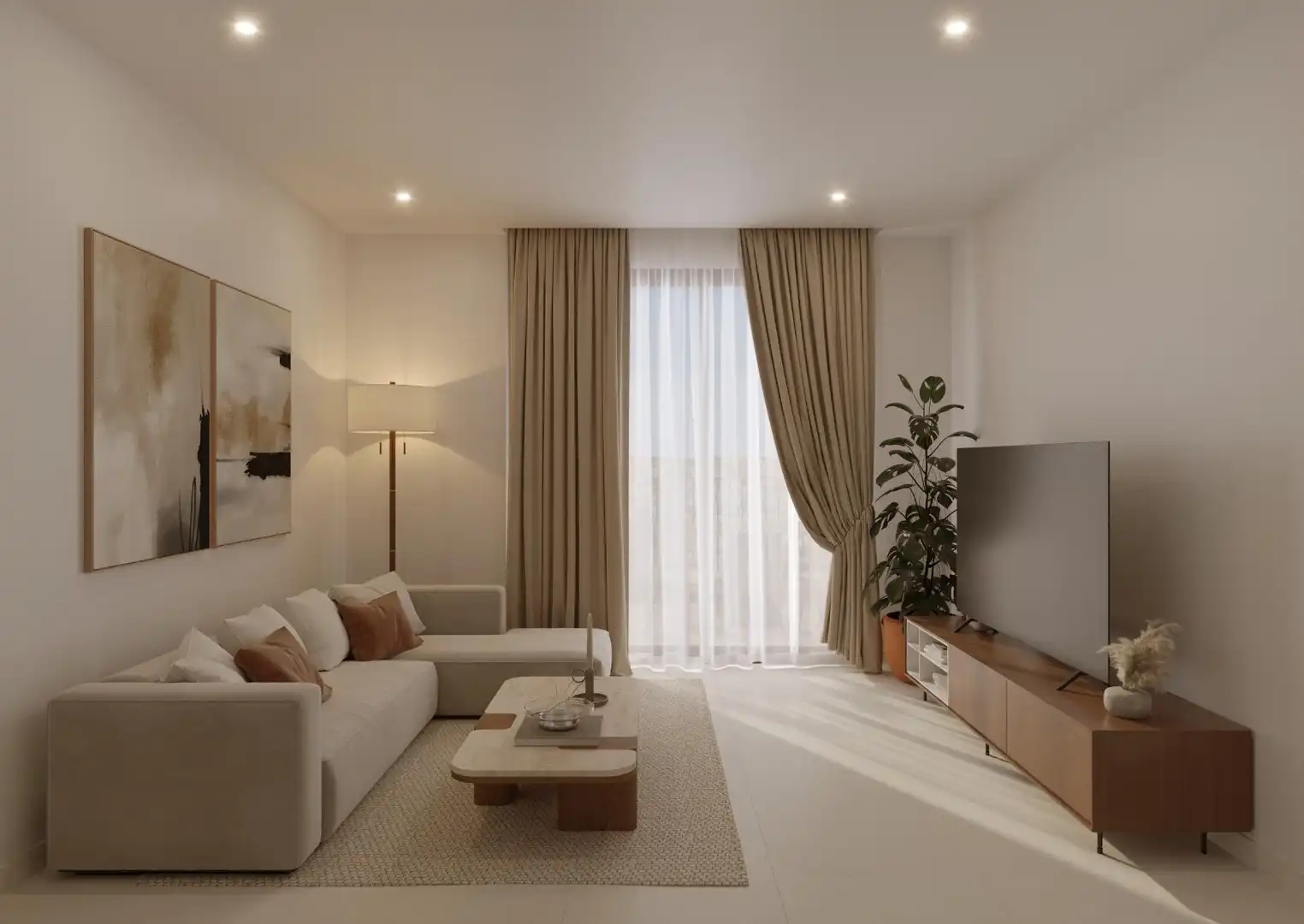 Sala de estar de Apartamento en venta en Santa Pola con Calefacción, Jardín privado y Terraza
