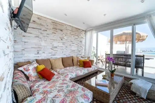 Sala de estar de Piso de alquiler en Alicante / Alacant con Aire acondicionado, Terraza y Amueblado