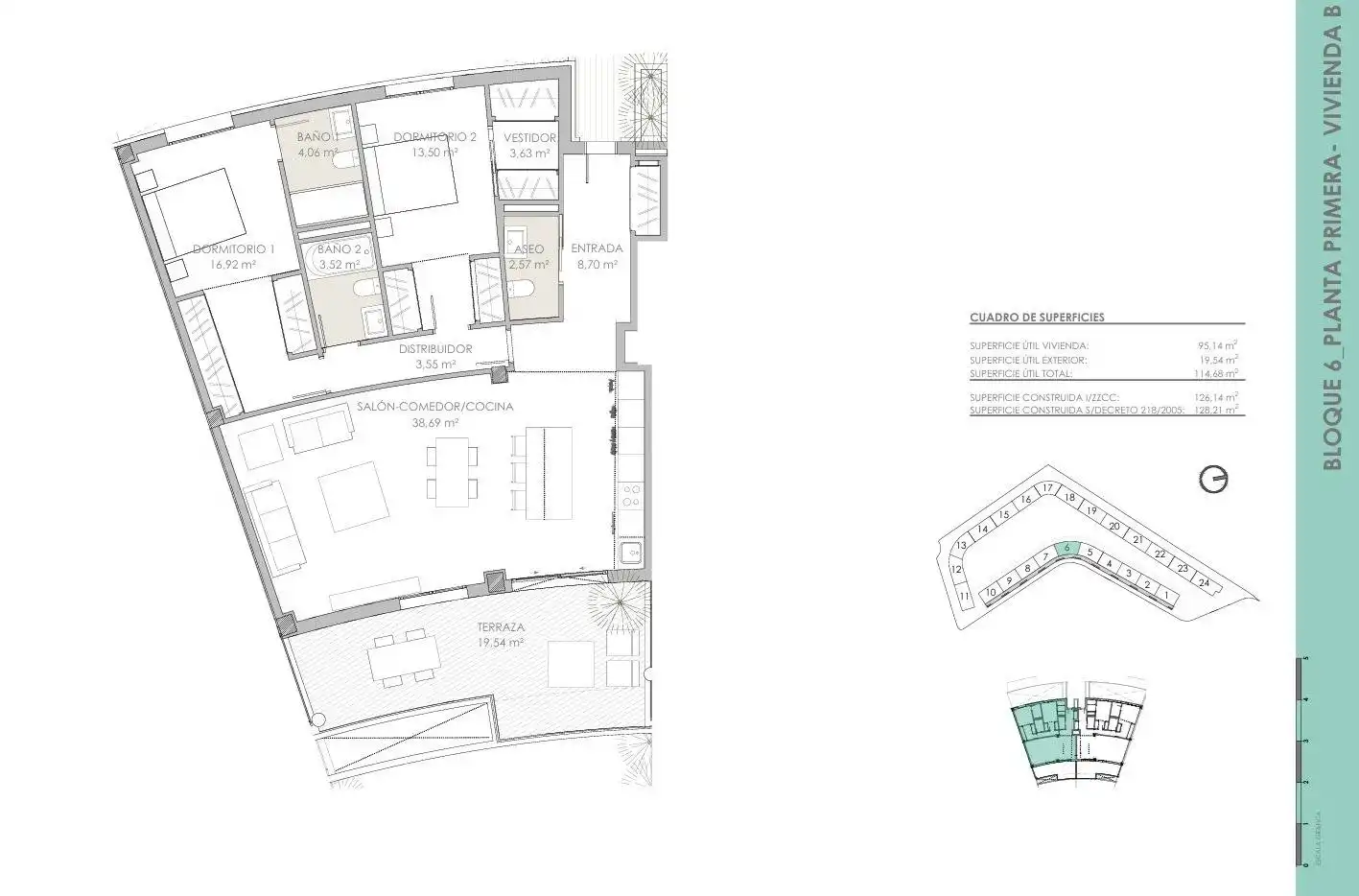 Apartment mit Terrasse zum Verkauf in Calle Tubalitas, imagen 14