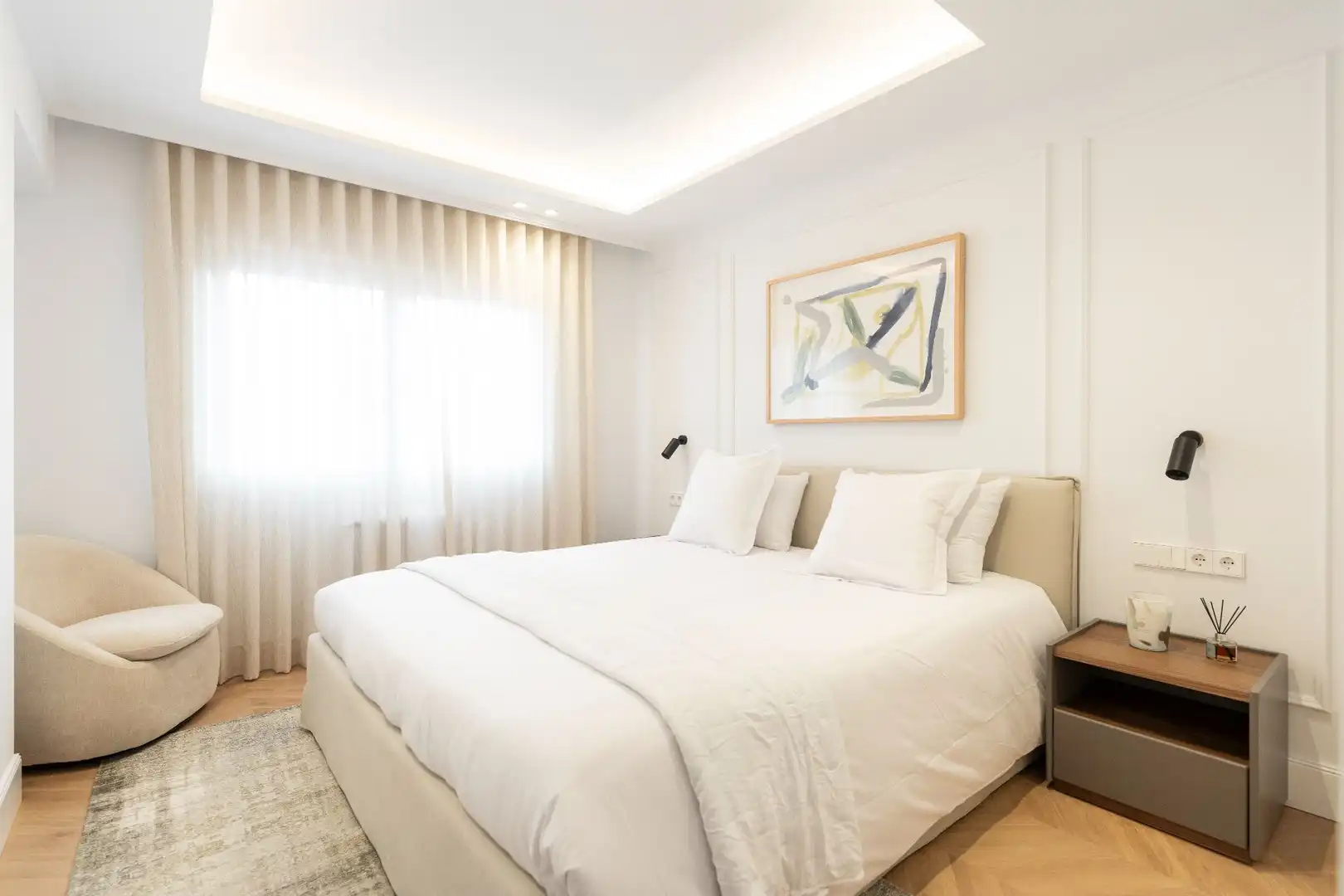 Bedroom of Flat for sale in Barrio de Salamanca