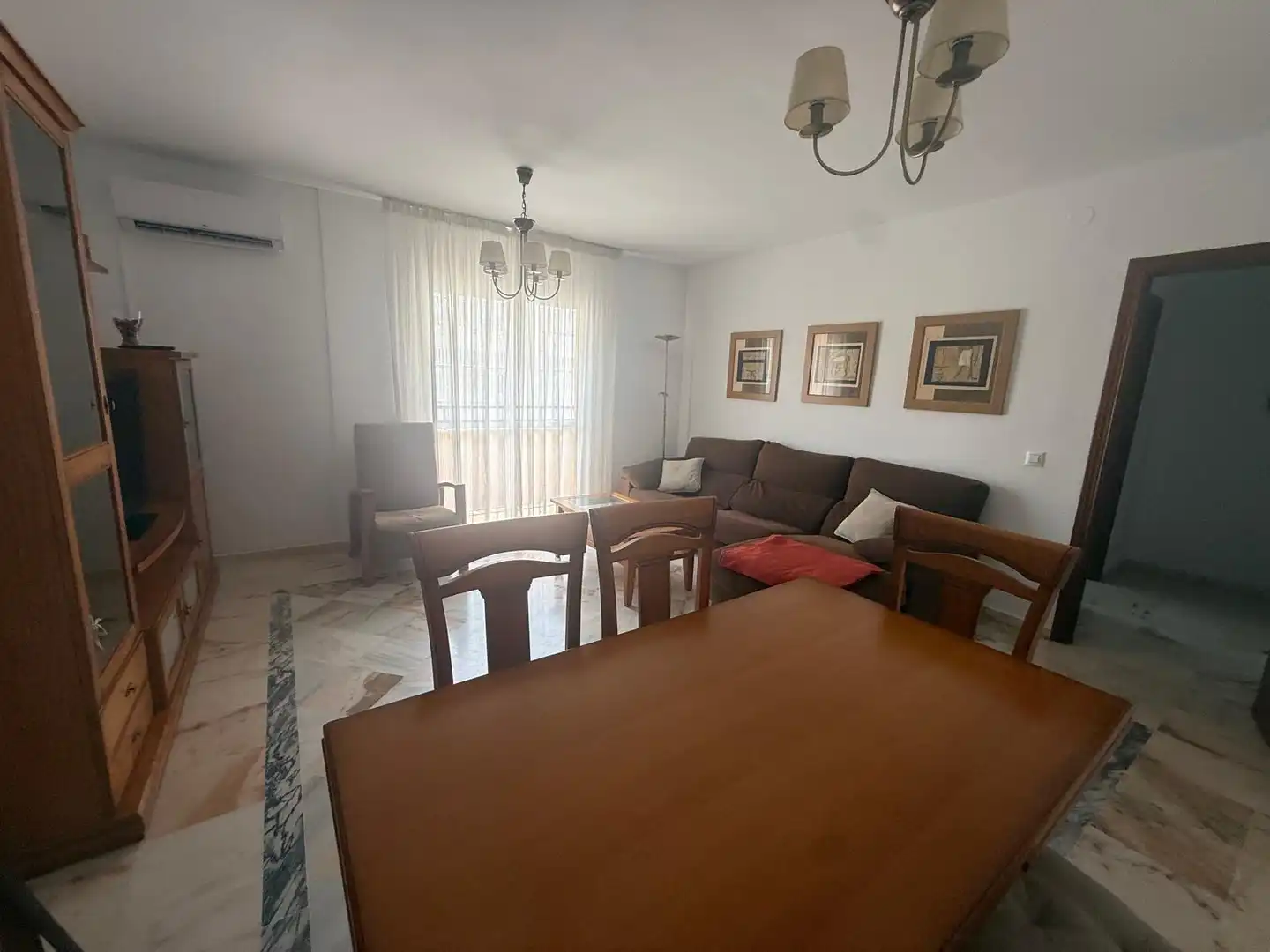 Living room of Flat for share in Málaga  with Air Conditioner, Terrace and Furnished