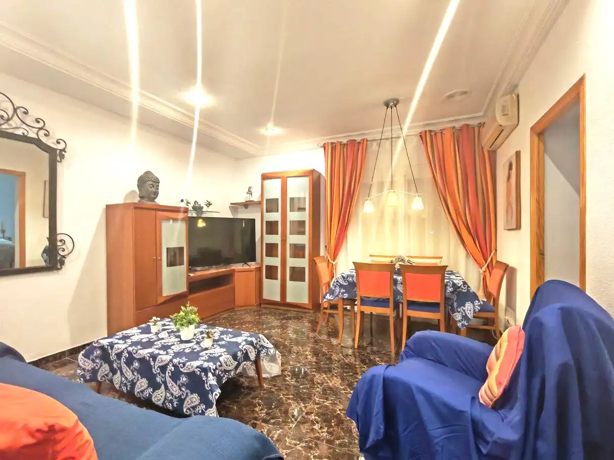 Living room of Flat for rent in Elche / Elx  with Air Conditioner, Terrace and Furnished