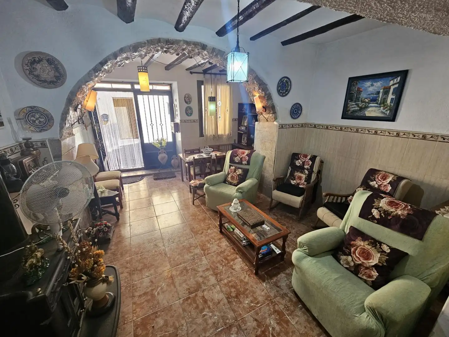 Sala d'estar de Casa o xalet en venda en Les Coves de Vinromà amb Moblat
