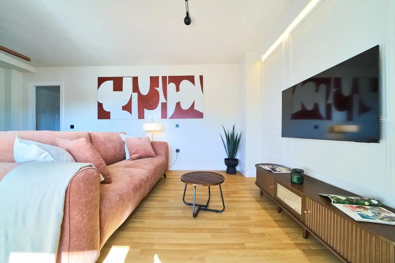 Sala de estar de Apartamento de alquiler en Fuengirola con Aire acondicionado, Terraza y Amueblado