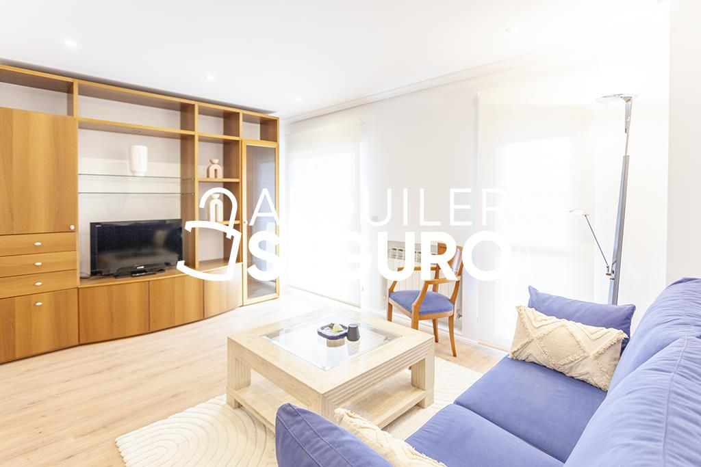 Living room of Flat to rent in  Madrid Capital  with Air Conditioner, Heating and Furnished