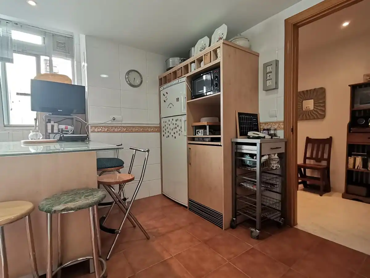 Cuina de Àtic de lloguer en Málaga amb Jardí privat, Terrassa i Moblat