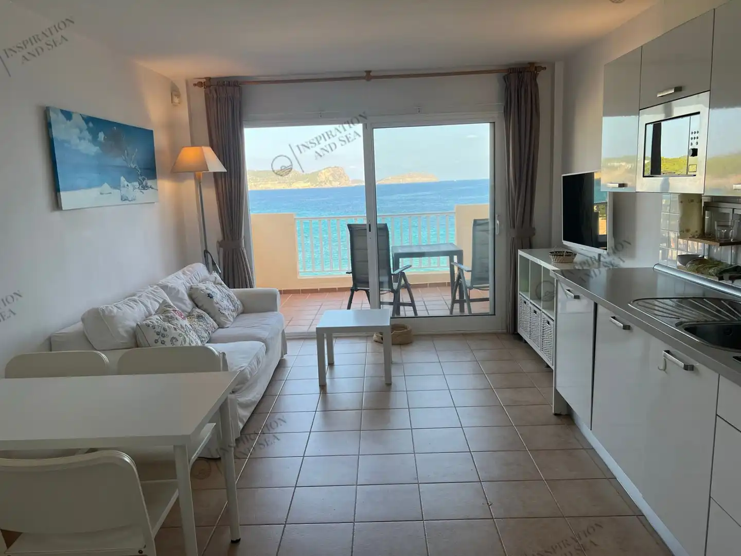 Sala de estar de Ático en venta en Santa Eulària des Riu con Aire acondicionado, Calefacción y Terraza
