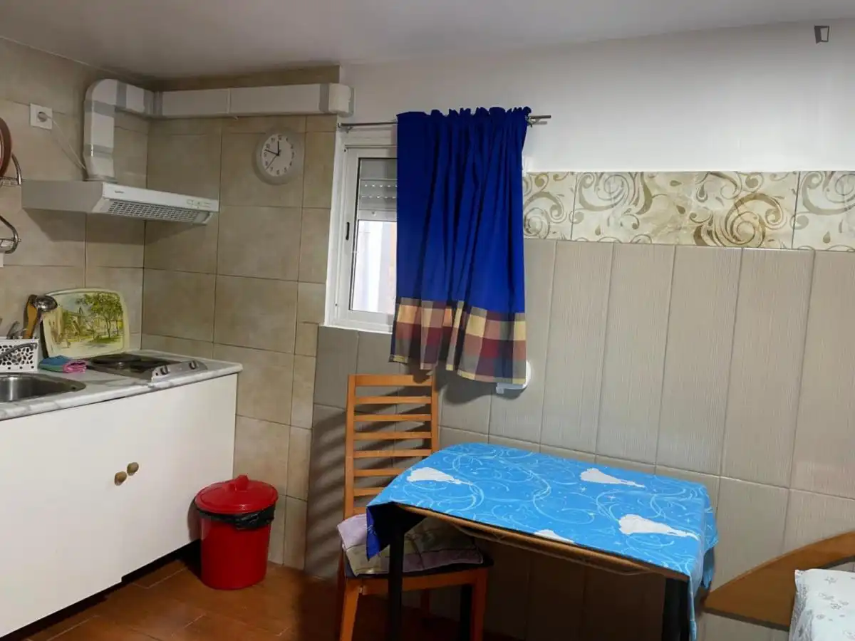 Cocina de Estudio de alquiler en L'Hospitalet de Llobregat con Aire acondicionado, Calefacción y Amueblado