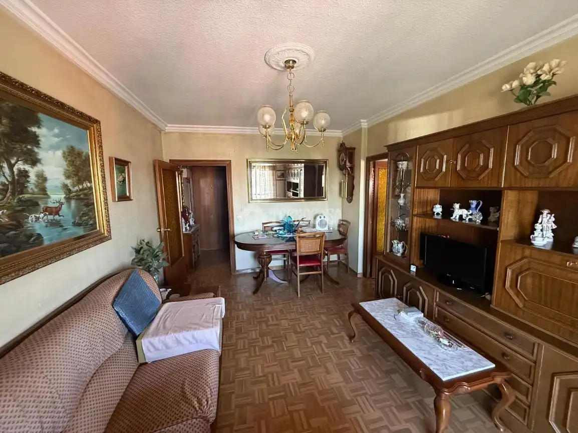Sala d'estar de Pis en venda en Madrid amb Parquet i Terrassa