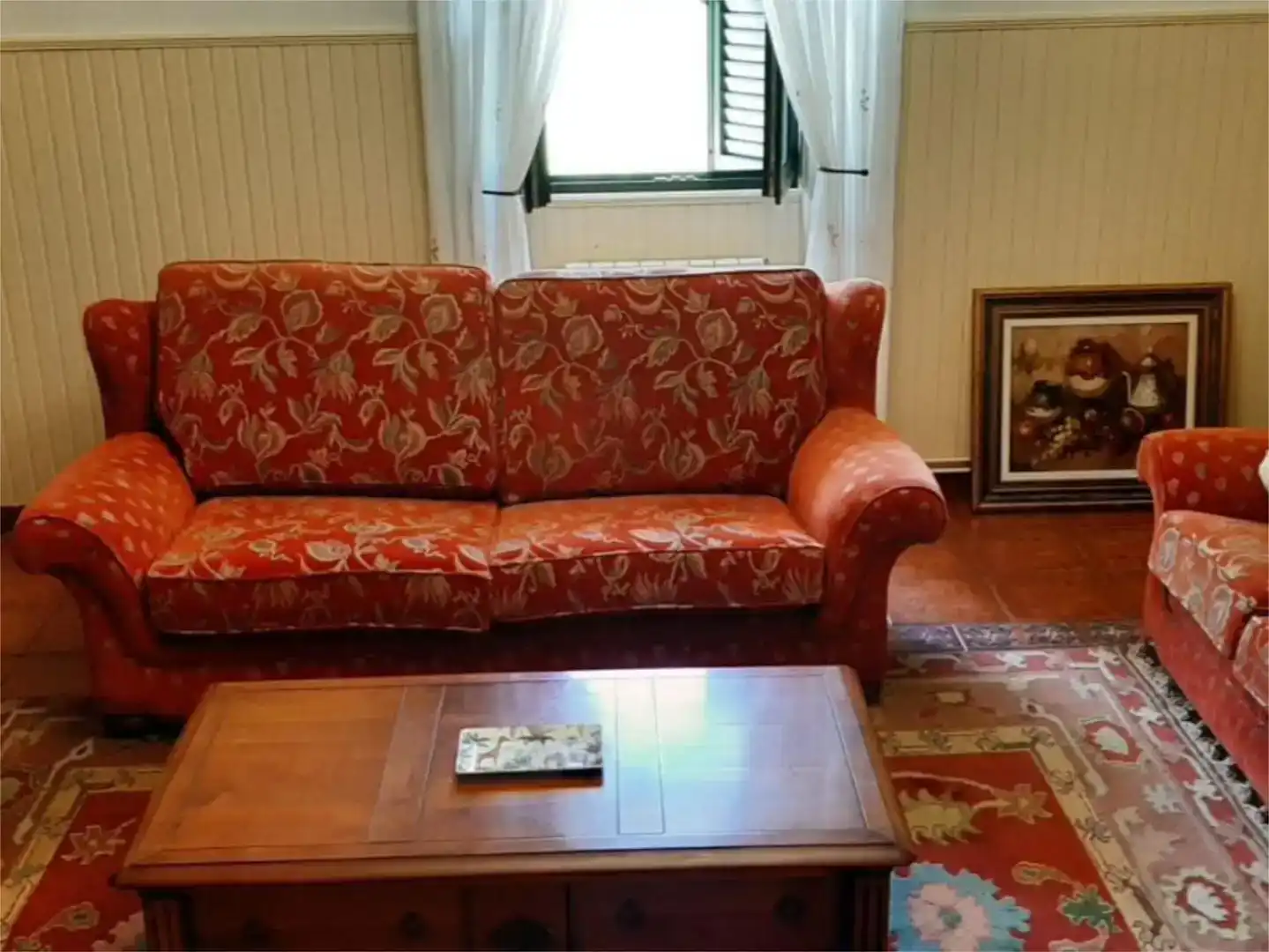 Sala d'estar de Casa o xalet de lloguer en Porto do Son amb Jardí privat, Parquet i Moblat