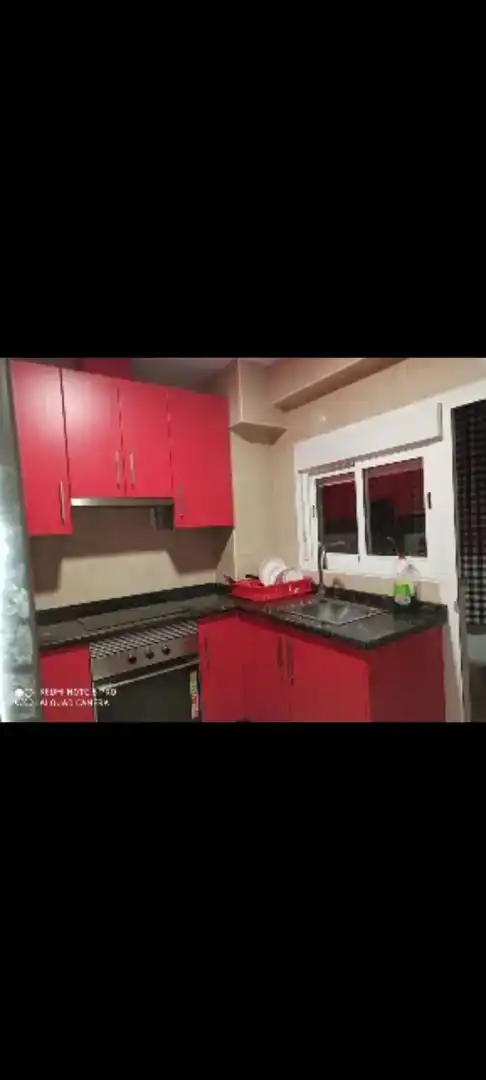 Kitchen of Flat for share in Casas de Don Pedro  with Air Conditioner, Furnished and Balcony