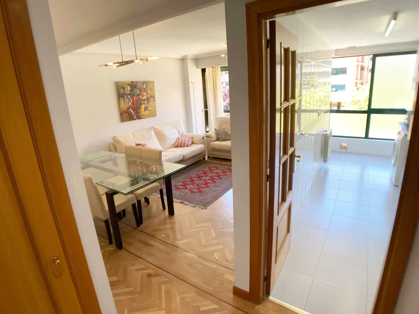 Sala d'estar de Pis de lloguer en Madrid amb Aire condicionat, Calefacció i Parquet