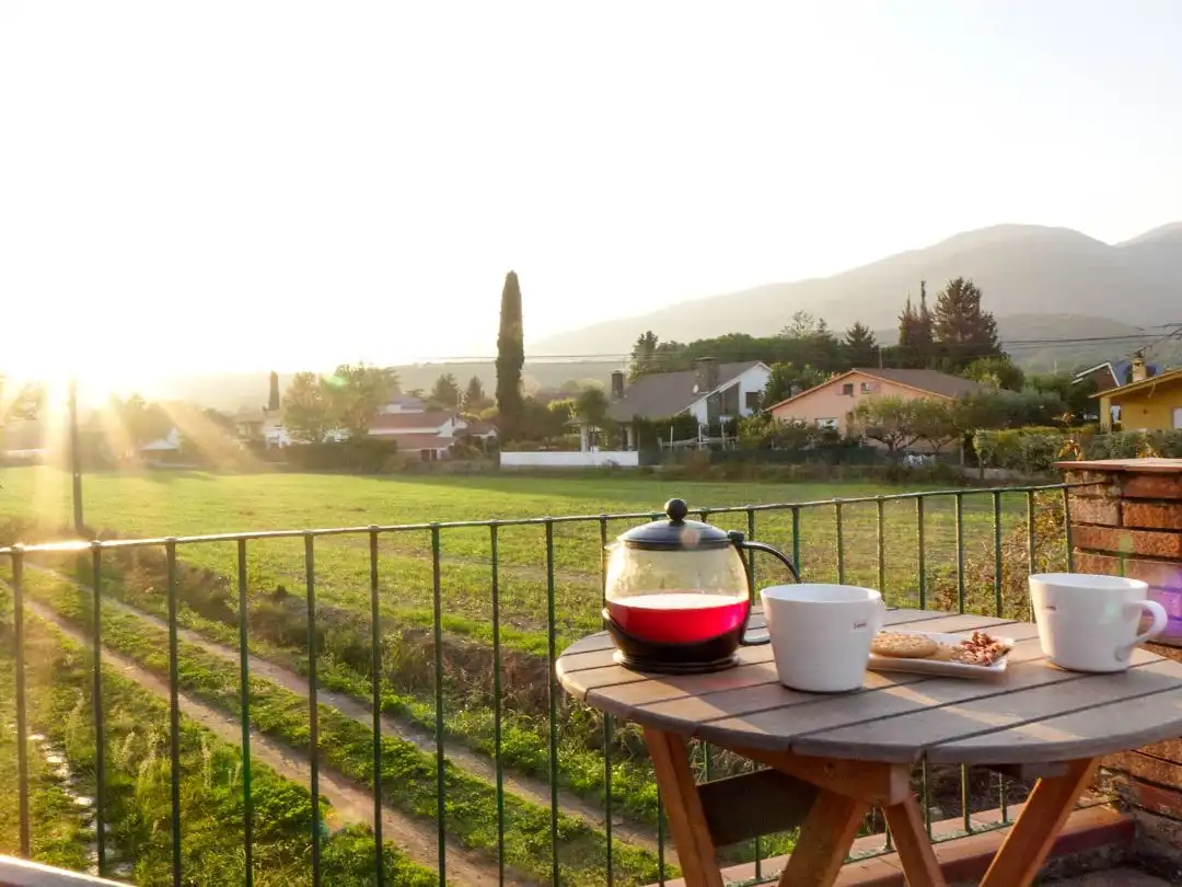 Terraza de Casa o chalet para compartir en Sant Esteve de Palautordera con Calefacción, Jardín privado y Parquet