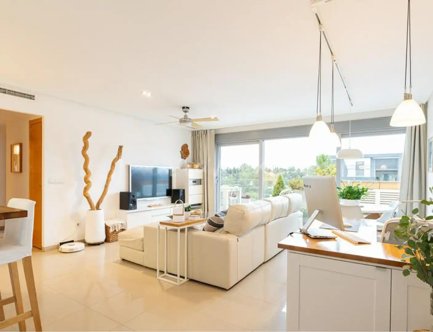 Sala de estar de Piso de alquiler en Majadahonda con Aire acondicionado, Calefacción y Parquet