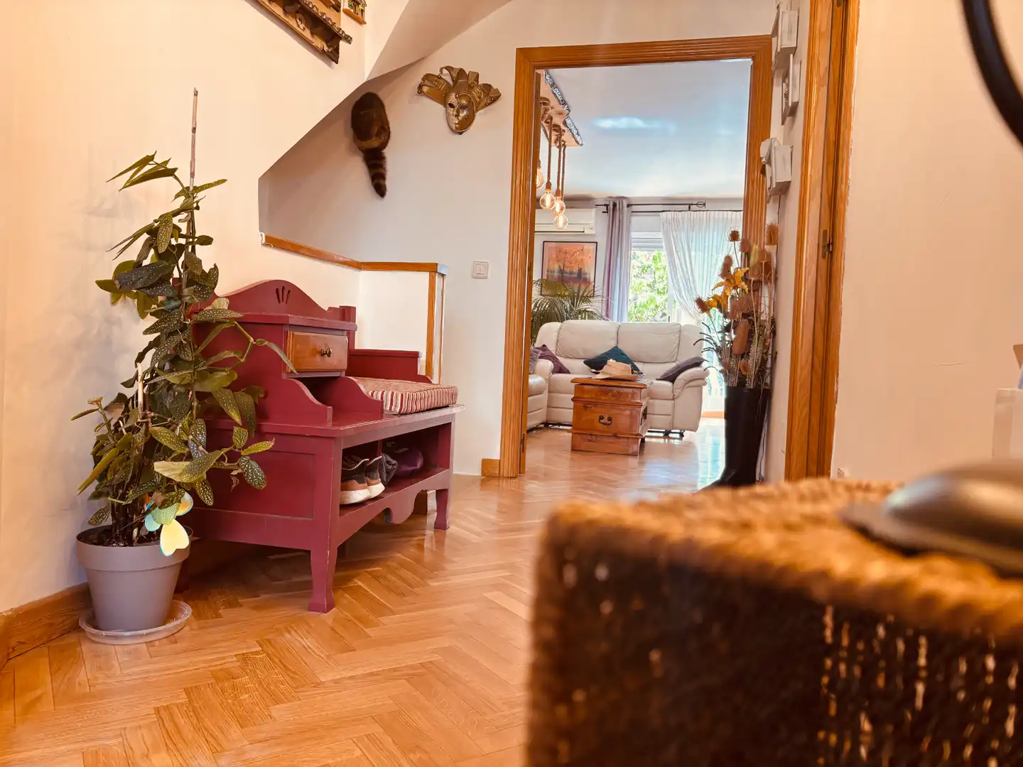 Sala de estar de Casa adosada en venta en Getafe con Aire acondicionado, Calefacción y Jardín privado