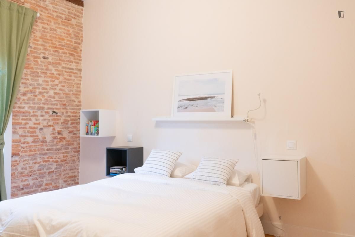 Dormitori de Apartament de lloguer en Santander amb Calefacció, Moblat i Microones