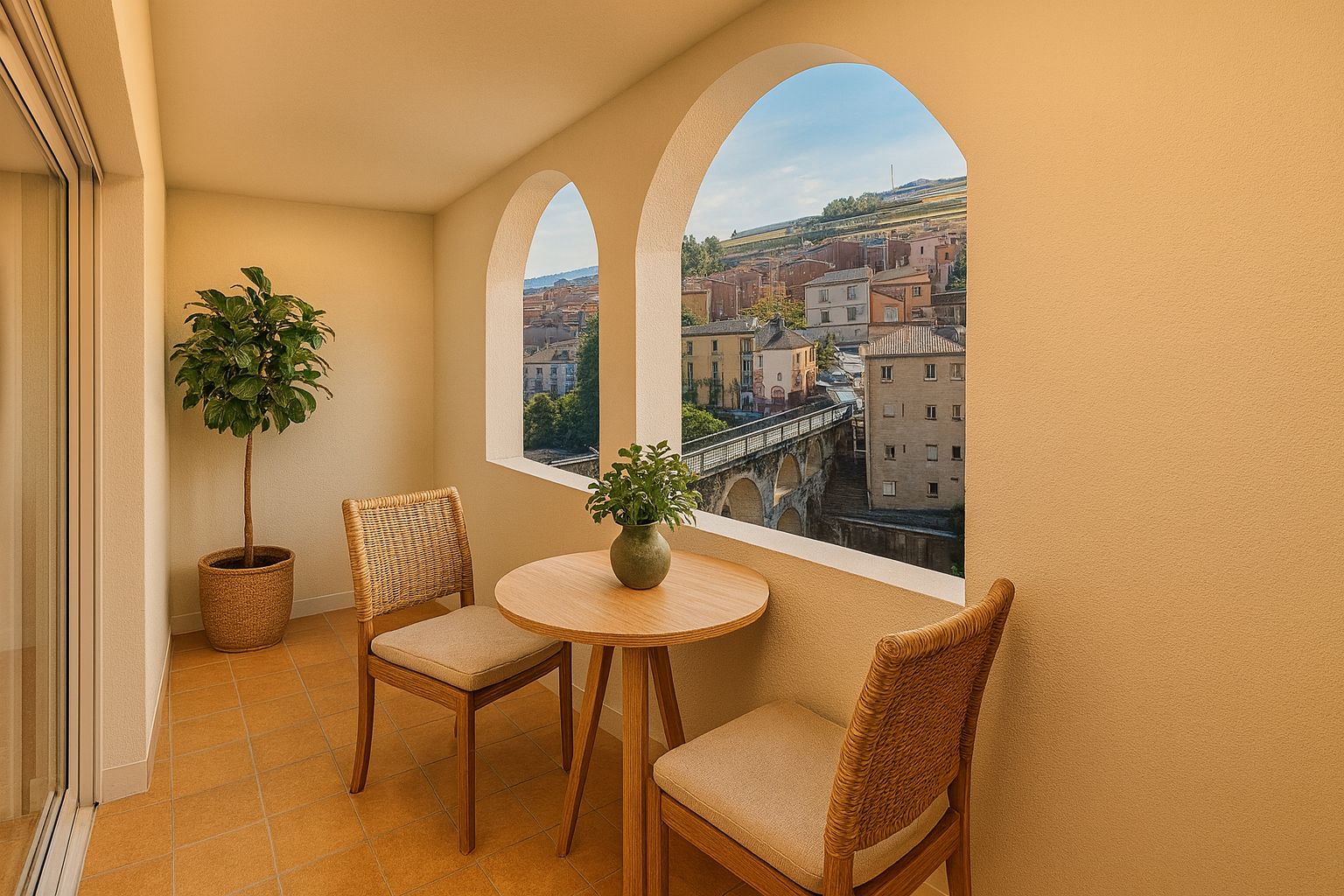 Terrace of Flat for sale in Roda de Ter  with Heating, Parquet flooring and Terrace