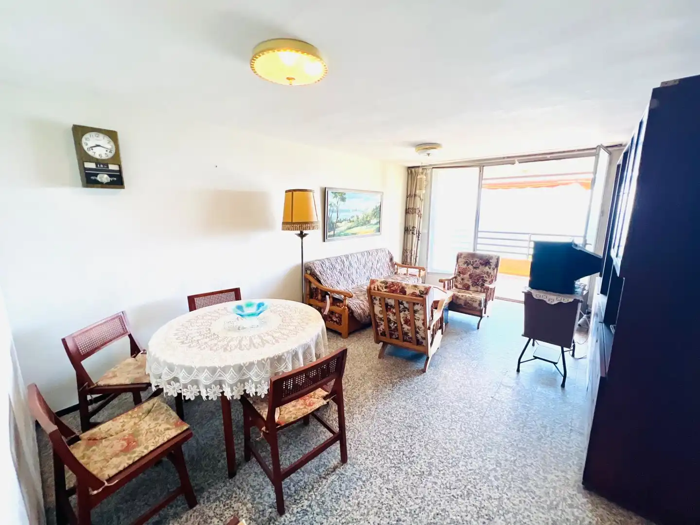 Wohnzimmer von Wohnung zum Verkauf in Santa Pola mit Privatgarten und Terrasse