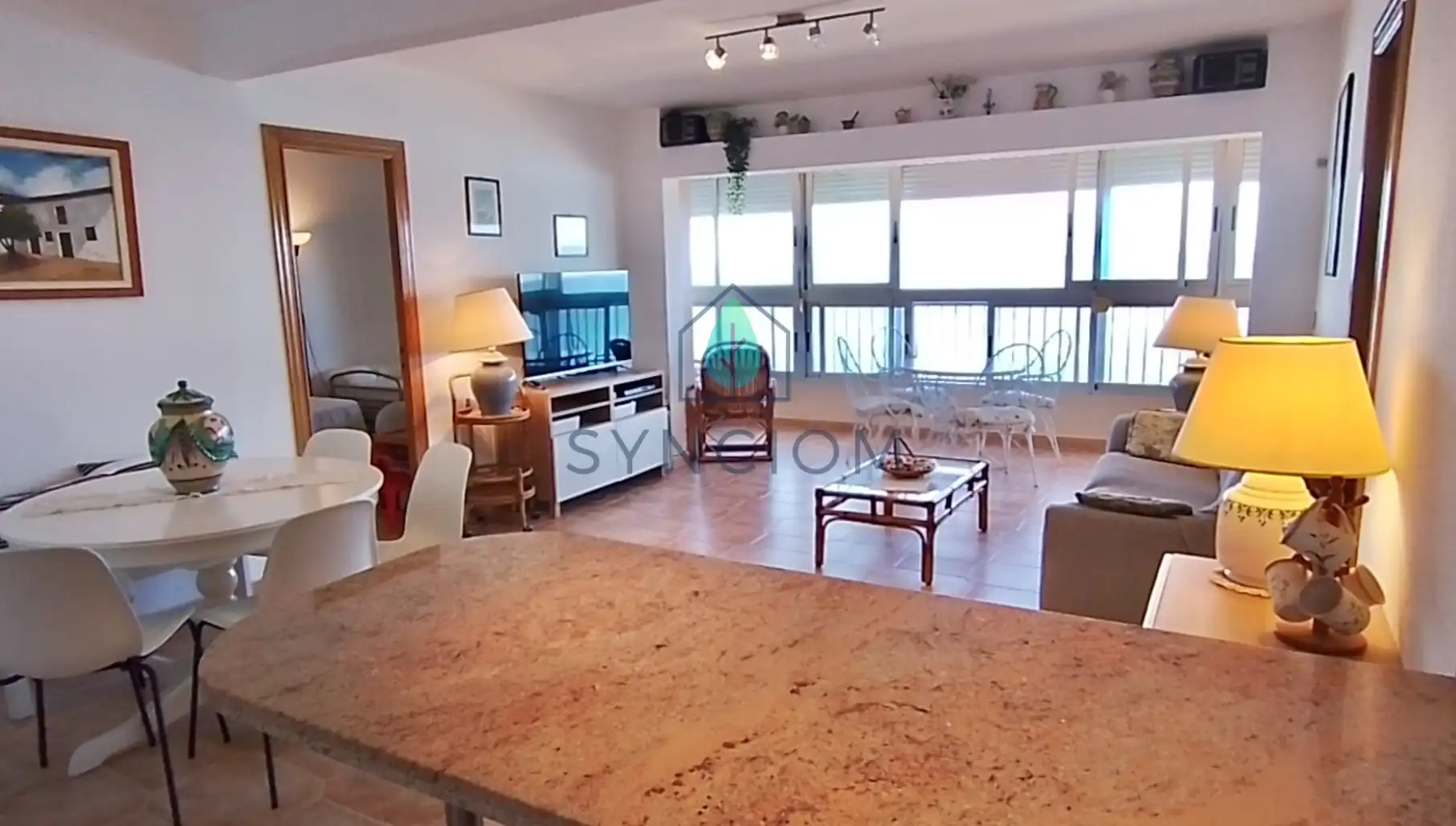 Sala de estar de Piso en venta en Sueca con Calefacción, Terraza y Trastero