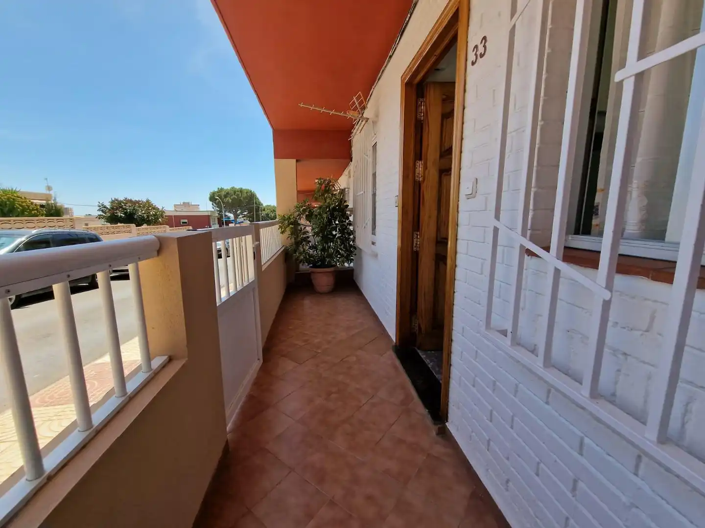 Terraza de Apartamento de alquiler en Roquetas de Mar con Amueblado, Balcón y Piscina comunitaria