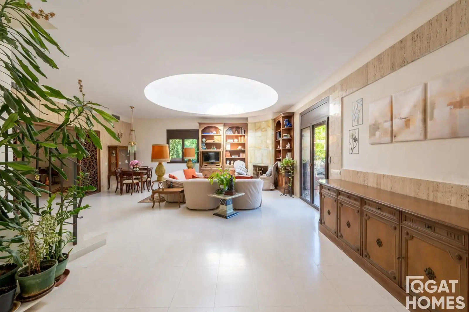 Sala de estar de Casa o chalet de alquiler en Sant Cugat del Vallès con Aire acondicionado, Calefacción y Jardín privado