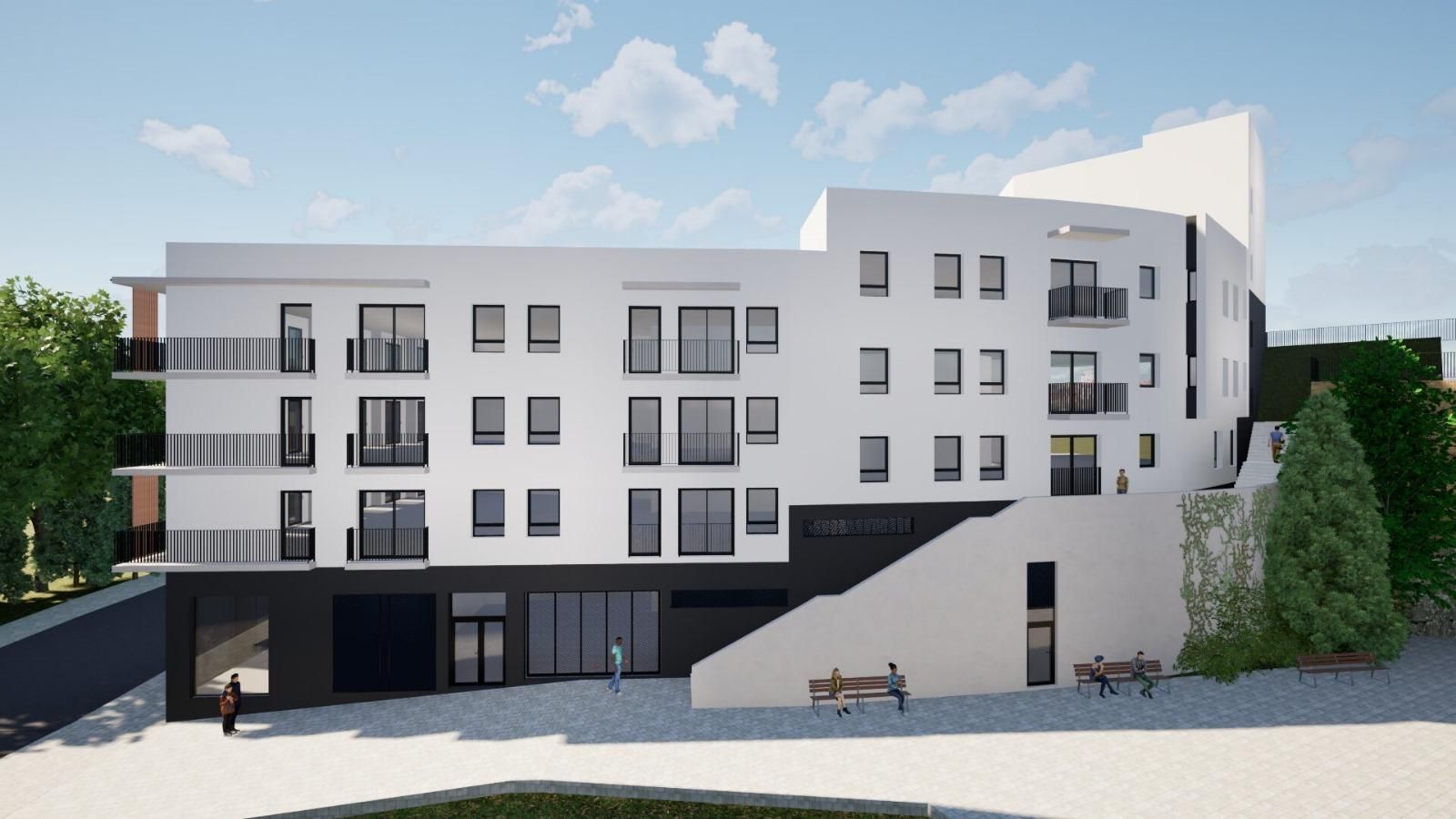 Exterior view of Flat for sale in Vallirana  with Air Conditioner, Parquet flooring and Terrace